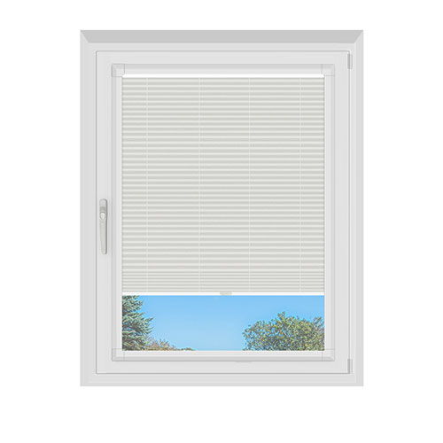 Blenheim White Mist Blockout Lifestyle Perfect Fit Pleated Blinds