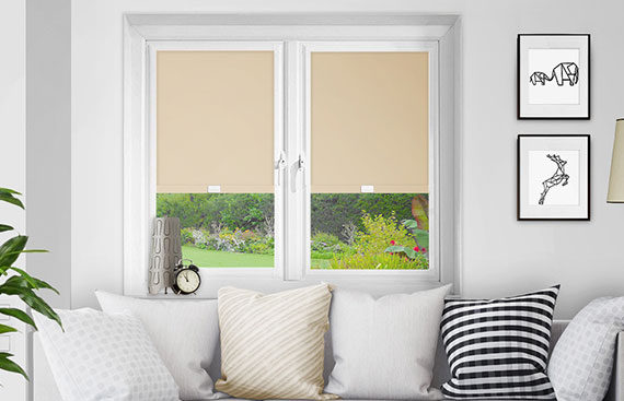 Cream & Natural Perfect Fit Roller Blinds