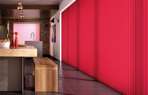 Red Vertical Blinds