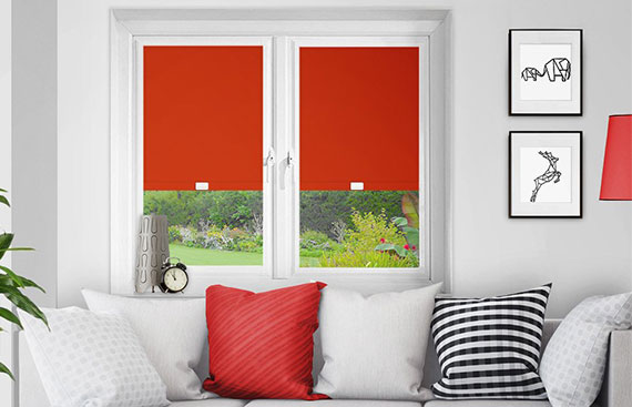 Red Perfect Fit Blackout Blinds