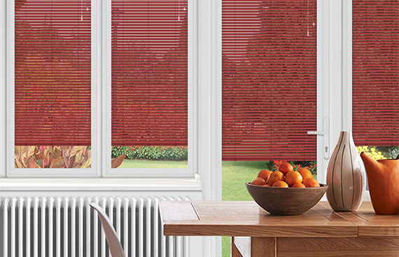 Red Conservatory Blinds