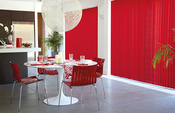 Red Vertical Blinds