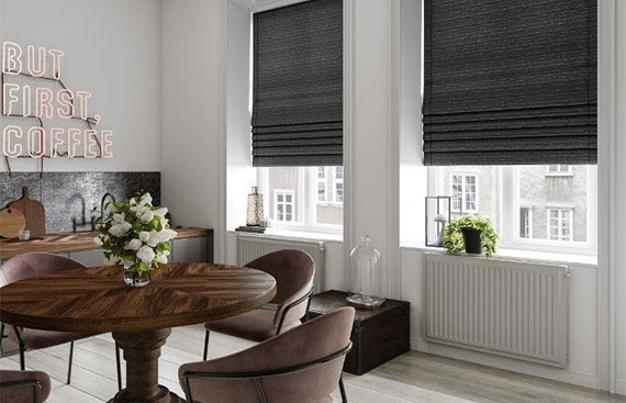 Grandeur Patterned Roman Blinds