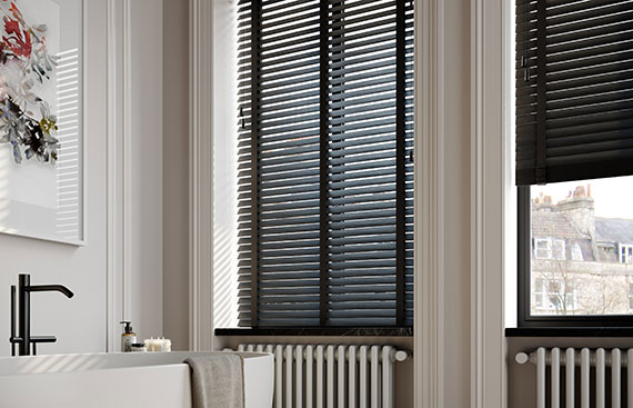 Faux Wood Blinds For The Bathroom
