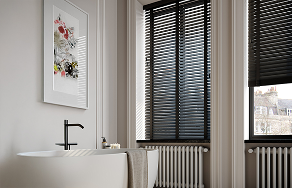 Bathroom Fauxwood Blinds