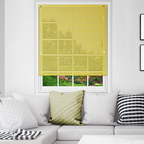Yellow Window Blinds Brighten up the Bedroom, Living Room or Kitchen
