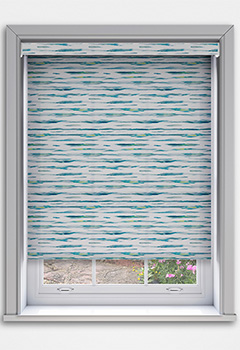Miro Cardona Blockout with Cassette - Made from plain off white backing blockout fabric, the Miro Cardona Blockout Cassette Roller Blind provides excellent light control and privacy, making it both practical and stylish for any room. The white fabric showcases a stunning watercolour effect in blue and green tones, adding a modern, artistic flair to your decor. Custom-made for a perfect fit, it includes a 70mm cassette fascia with fabric inserts or optional plain finishes. The fabric-wrapped bottom bar enhances its elegance, while the optional no-drill Grip Fit bracket ensures seamless recess installation.
