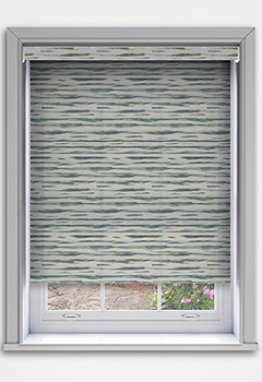Miro Modesto Blockout with Cassette - The Miro Modesto Blockout Cassette Roller Blind showcases a modern watercolour effect pattern in soft green and grey shades, adding artistic charm to any space. Made from plain off white backing blockout fabric, it blocks light effectively and provides excellent privacy, making it perfect for bedrooms and living areas. Custom-made for a precise fit, it includes a 70mm cassette fascia with fabric inserts or optional plain finishes in white, black, or anthracite. The fabric-wrapped bottom bar completes its sleek look, while the optional no-drill Grip Fit bracket offers quick and seamless recess installation.
