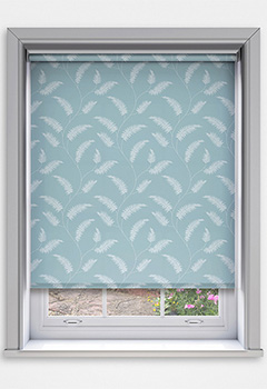 Sephora Azure Blockout - The nature-inspired design of the Sephora Azure Blockout Roller Blind, set against a serene blue backdrop, brings natural elegance and a calming atmosphere to your home. Designed with blockout fabric, it effectively blocks out light and enhances privacy, making it ideal for bedrooms, living rooms, or home cinemas. Custom-made for a perfect fit, this blind combines style and practicality. Easy to install and child-safe, it is available with a durable sidewinder chain or an optional spring tension control with decorative pulls.
