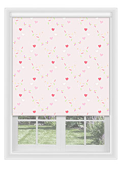 Chorley Soft Pink - A soft baby pink blackout blind to give a sweet calm feel to any child’s room or nursery. Available with a white plastic or chrome chain.
