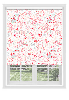 Cotswold Pink - A delightful pink blackout blind with a design. This fabric is charming and would look trendy and stylish in any kid&rsquo;s room.
