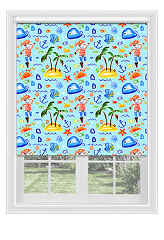 Pershore Pirate - Love pirates then look no further. This colourful blackout blind is available with a white plastic or chrome chain.
