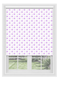 Washington Lavender - Patterned blackout blind with dark & light lavender stars, this blind is ideal for keeping the light out & giving the little one&rsquo;s a good night sleep.

