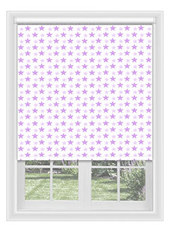 Washington Lavender - Patterned blackout blind with dark & light lavender stars, this blind is ideal for keeping the light out & giving the little one’s a good night sleep.
