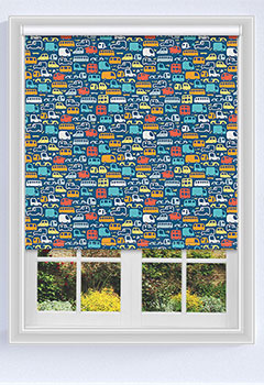 Bizzie Navy - Looking for a quality made to measure roller blind specifically designed for childrens rooms? Look no further than Bizzie Navy! Our blinds are blackout and perfect for moist environments, plus they're wipeable so you can keep them looking great. Custom made up to 194cm wide and 300cm drop, we have a perfect fit for your child's room! Luxury roller blinds offered at a great price. 
