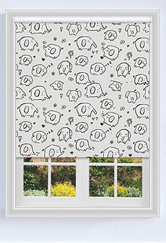 Nellie Grey - Introducing Nellie Grey, the perfect custom made childrens roller blind! Our durable fabric features an elephant printed pattern and is block-out. Perfect for moist conditions and easy to clean. With a width of up to 194cm and a drop of 300.0cm, this blind is made to fit any window! Plus, choose between chain or spring control for easy operation.