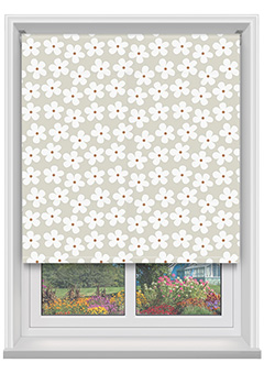 Daisy Linen - Bring a soft, cosy feel to your child&rsquo;s room with the Daisy Linen Blackout Roller Blind. The neutral beige backdrop with white and tan daisy details keeps the look calm and inviting. It helps block light and up to 99% of UV rays, supporting better sleep and protecting interiors. Made with treated fabric to resist bacteria and odours, it&rsquo;s a practical, made-to-measure option for bedrooms, nurseries, and play areas.
