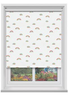 Rumie Rainbow Blackout - The Rumie Rainbow Blackout Roller Blind adds a bright, playful touch to any room while offering practical blackout performance. Made to measure and available with chain or spring operation.
