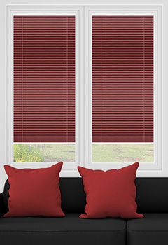 Hudson Burgundy Dimout - Ideal for conservatories and french doors, this burgundy red cellular dimout blind with insulation properties is combined with a perfect fit frame, custom made and easy to install this blind requires no drill or screwing into your window frames.
