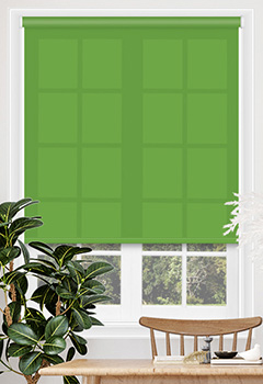 Sale Grama - Bright green window shade that gently allows light to filter through the fabric whilst providing privacy. High quality & durable roller blind made in the UK and supplied with chain or child safe spring control.