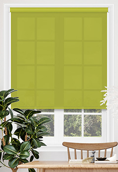 Sale Vine - Plain roller blind fabric in a light tone of green that is custom made to measure up to 243cm wide.
