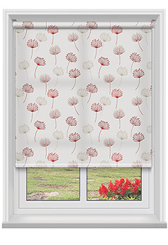 Calista Lust - Introducing Calista Lust. This beautiful roller blind is sure to delight. Its light grey backdrop is accented by subtle red flowers, creating a calming yet contemporary ambiance. The perfect way to make your home unique! For a smart and stylish way to keep sunlight out of a room and maintain privacy, choose Calista Lust roller blinds today!
