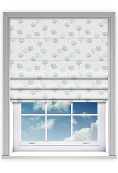 Calista Mineral - Bring a sense of tranquillity to your home with the Calista Mineral Roman Blind, designed with a delicate dandelion pattern in soft blue and neutral tones. This elegant window dressing complements both contemporary and traditional interiors, adding a subtle yet stylish touch. Made to measure and fully lined as standard, with the option of blackout or thermal interlining, it provides excellent light control, privacy, and insulation. Designed for easy installation and child safety, this bespoke blind blends beauty with functionality.
