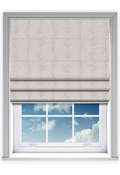 Treviso Pomelo - The Treviso Pomelo Roman Blind features a forest-inspired design in neutral and earthy tones, with delicate branches set against a subtle metallic base for depth and elegance. Its textured print enhances intricate detailing, while the tonal palette brings refined sophistication. Expertly made to measure, this Roman blind is fully lined as standard, with the option of blackout lining for light control or thermal interlining for insulation. Blending style and practicality, this chic window dressing adds elegance and functionality to any home.
