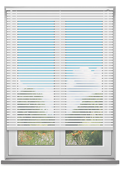 Gloss White 25mm Aluminium - This bespoke White aluminium Venetian blind has a high shine gloss finish and is custom made to order&nbsp;& available in a 25mm slat size.
