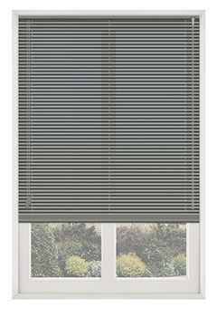 Metallic Silver - A Silver venetian blind with a Metallic finish available in a 15mm & 25mm slat width.
