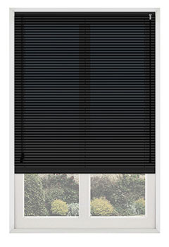 Sheen Black - A Black gloss venetian, available in a 25mm slat width.
