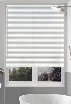Perforated White - A perforated White venetian blind, available in a 25mm slat width.
