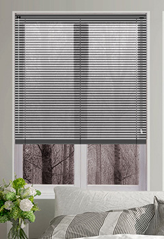 Rapture Slate Grey - A textured venetian blind in dark grey. Available in a 25mm slat.
