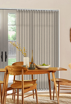 Alessi Ivory - Ivory patterned fabric with subtle contemporary tones that will merge perfectly into a home interior.  Alessi Ivory is a made to measure vertical blind available in a 89mm slat size. 