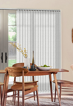 Devon Whisper - This white colour vertical blind will compliment any decor in any room. Available in an 89mm slat width only.
