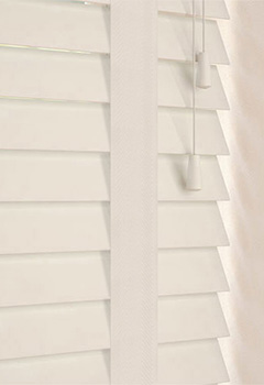 Divine 35mm Basswood & Linen Tape - Transform your space with this timeless cream and natural basswood blind, complete with decorative tape and a 35mm slat width. The perfect window dressing that effortlessly combines style and functionality. Achieve the perfect coverage solution for your home.
