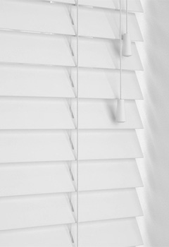Glacier 35mm Basswood - Upgrade your space with our stunning glacier-white wood blind. Available with a 35mm slat width, this classic white basswood blind is sure to enhance any room. Transform your space with style and sophistication.
