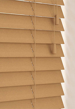 Soho 50mm Basswood - Upgrade your space with our elegant and customizable Stained Brown Wooden Blind. This premium basswood blind is tailor-made to fit your windows perfectly. Its 50mm horizontal slats and colour-coordinated cords add a touch of sophistication.
