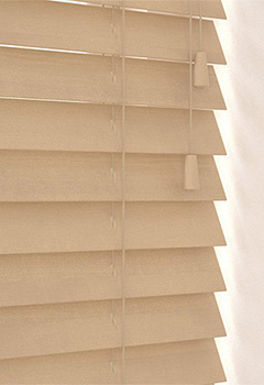 Sunwood Oregon - Made to your exact specifications, this wooden blind in a light sandy colour from our sunwood essential collection is available in a 25, 35, 50mm slat width and comes with the choice of cord or decorative tapes.
