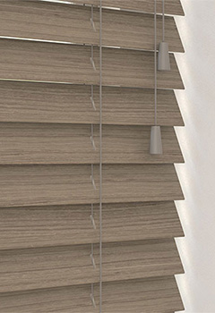 Sunwood Urban Oak - This dark oak wooden blind with sophisticated wood grain running through will add a classic look to any room in your home. This made to measure sunwood blind is available in a 50mm slat and the choice of cord or decorative tapes.
