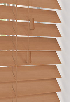 Lightoak Timberlux Basswood - The Light Oak shade is perfect for those who want a more relaxed aesthetic in their home. The delicate and light wooden hue is perfect for creating a warm and inviting ambiance. Whether you're looking to add a touch of class to your living room or wanting to create a cosy retreat in your bedroom, our Lightoak Timberlux Basswood blinds are the perfect choice.
