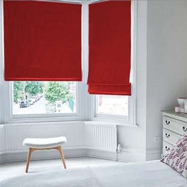 Red Roman Blinds