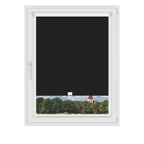 Polaris Black in a Frame Lifestyle Blackout blinds