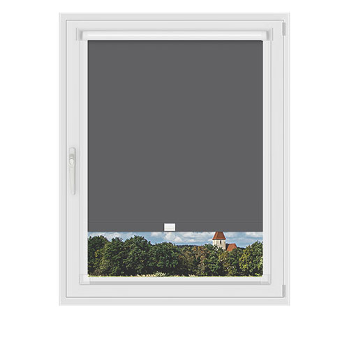 Polaris Charcoal in a Frame Lifestyle Blackout blinds