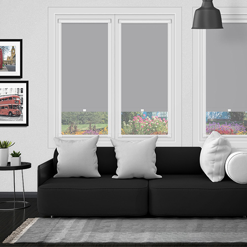 Polaris Grey in a Frame Lifestyle Blackout blinds