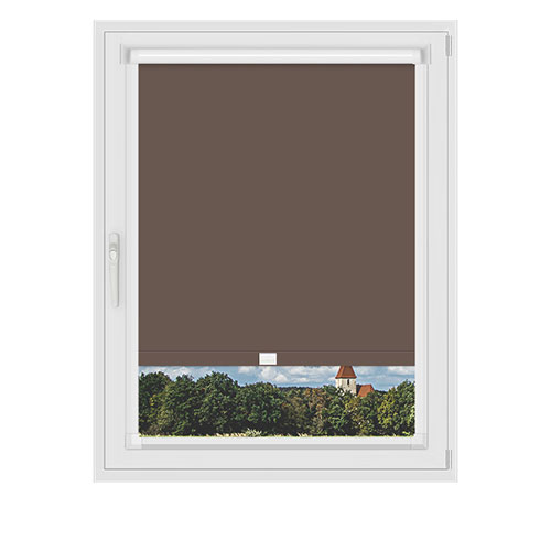Polaris Taupe in a Frame Lifestyle Blackout blinds