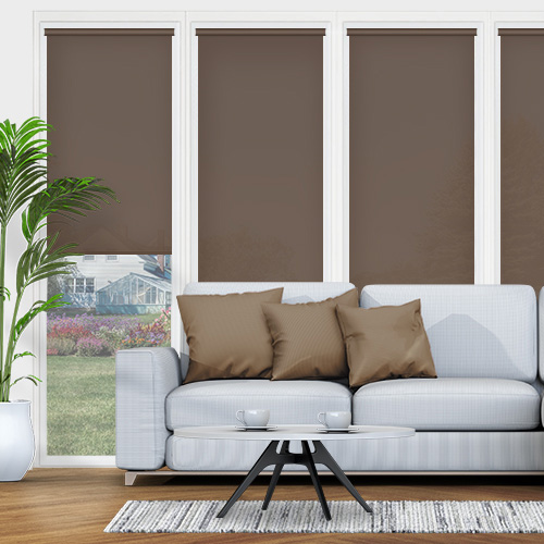 Atlantex Brown Roller Shade Lifestyle Conservatory Blinds