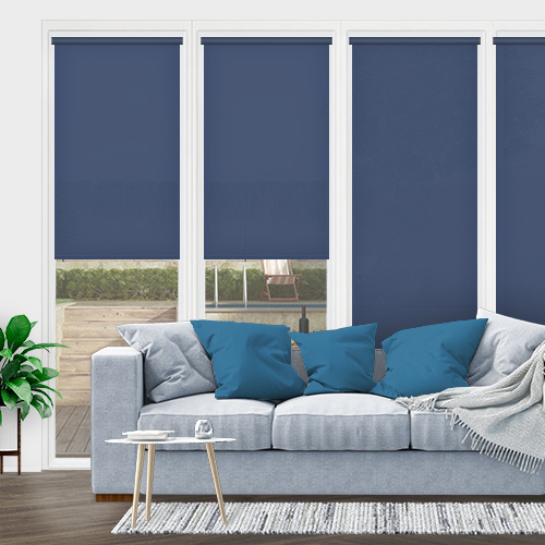 Atlantex Navy Roller Shade Lifestyle Conservatory Blinds