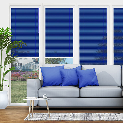Blue Abyss No Drill 25mm Venetian Lifestyle Conservatory Blinds