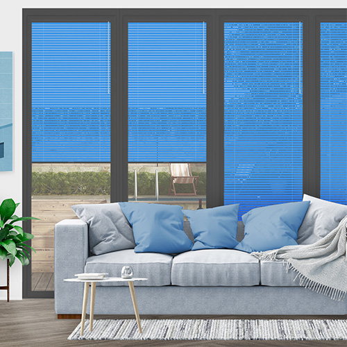 Blue Paradise No Drill 25mm Venetian Lifestyle Conservatory Blinds